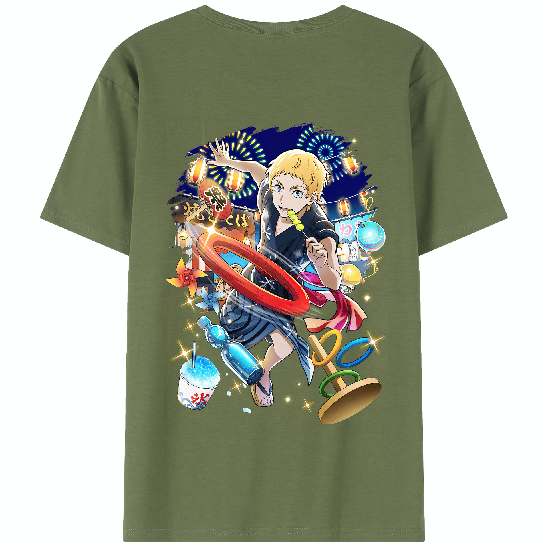 （画像用） 文豪ストレイドッグス Bungo Stray Dogs 綿100％半袖Tシャツ（背面プリント）